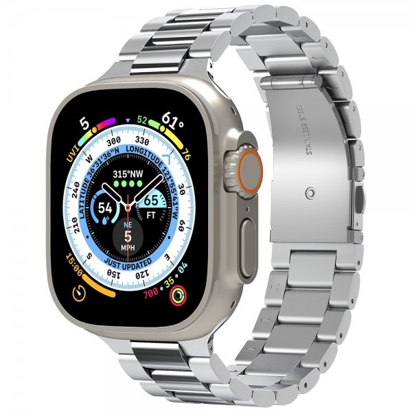 Spigen Apple Watch 44/45/46mm/Ultra 49mm Armband Modern Fit 316L Silver