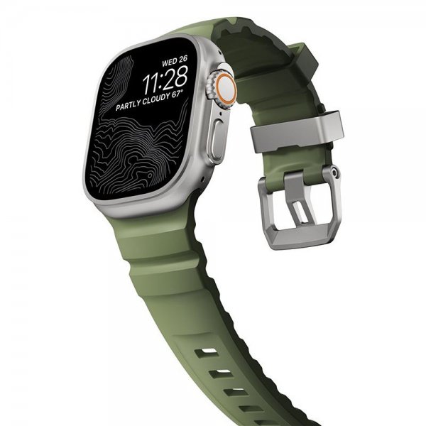 Nomad Apple Watch 44/45/46mm/Ultra 49mm Armband Rocky Point Natural Forest