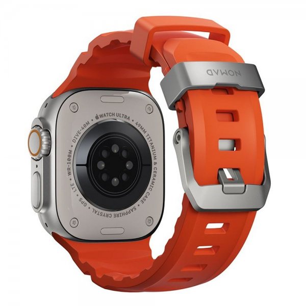 Nomad Apple Watch 44/45/46mm/Ultra 49mm Armband Rocky Point Natural Magma