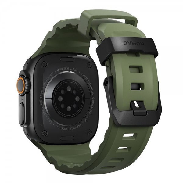 Nomad Apple Watch 44/45/46mm/Ultra 49mm Armband Rocky Point Svart Forest
