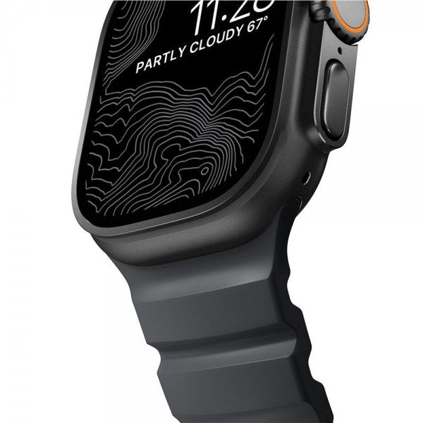Nomad Apple Watch 44/45/46mm/Ultra 49mm Armband Rocky Point Svart Storm