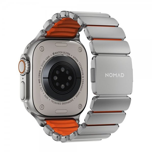Nomad Apple Watch 44/45/46mm/Ultra 49mm Armband Stratos Band Natural Ultra Orange