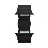 Nomad Apple Watch 44/45/46mm/Ultra 49mm Armband Stratos Band Svart Icy Blue Glow