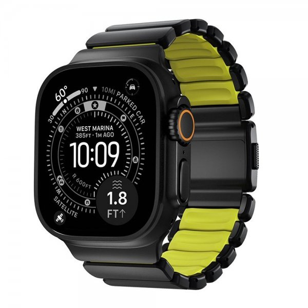 Nomad Apple Watch 44/45/46mm/Ultra 49mm Armband Stratos Band Svart Volt