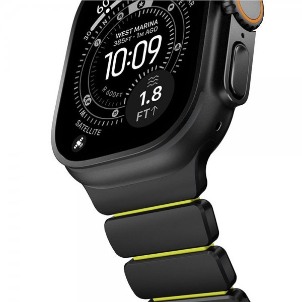 Nomad Apple Watch 44/45/46mm/Ultra 49mm Armband Stratos Band Svart Volt