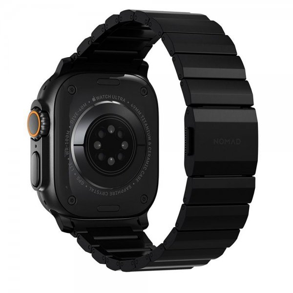 Nomad Apple Watch 44/45/46mm/Ultra 49mm Armband Titanium Band Svart