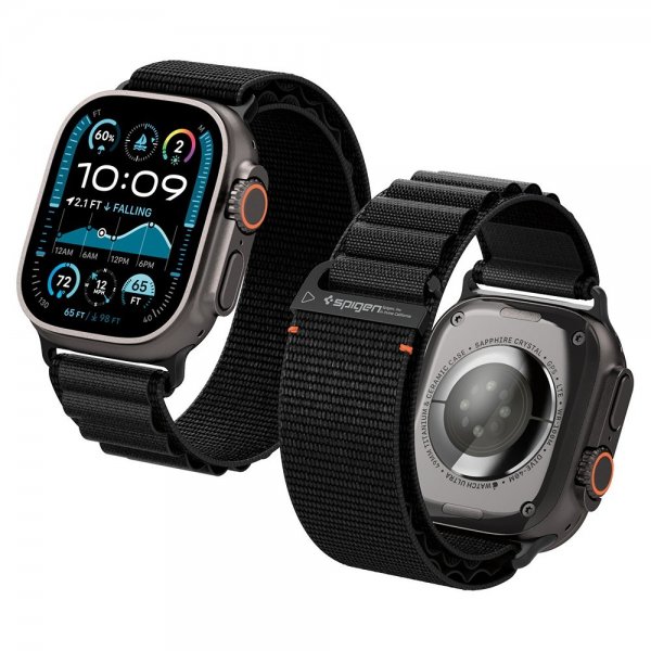 Spigen Apple Watch 44/45/46mm/Ultra 49mm Armband WBF1 Svart