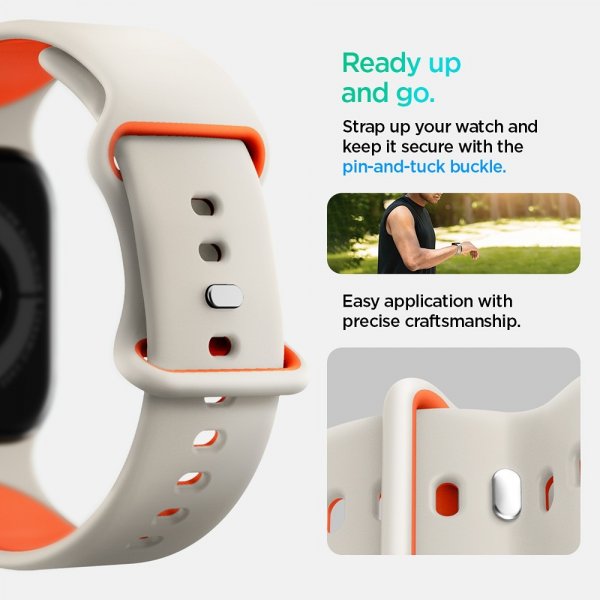 Spigen Apple Watch 44/45/46mm/Ultra 49mm Armband Nano Pop Orange Beige