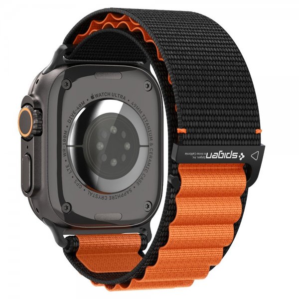 Spigen Apple Watch 44/45/46mm/Ultra 49mm Armband WBF1 Svart Orange