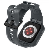 Spigen Apple Watch 44/45mm Armband och Skal Rugged Armor Pro Dark Gray