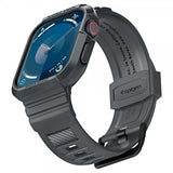 Spigen Apple Watch 44/45mm Armband och Skal Rugged Armor Pro Dark Gray