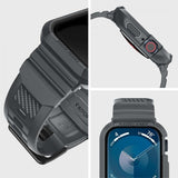 Spigen Apple Watch 44/45mm Armband och Skal Rugged Armor Pro Dark Gray