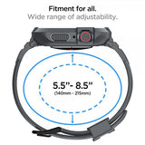 Spigen Apple Watch 44/45mm Armband och Skal Rugged Armor Pro Dark Gray