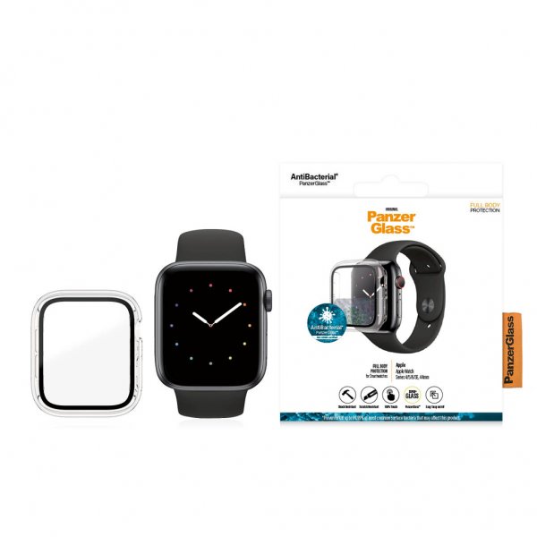 PanzerGlass Apple Watch 44mm (Series 4/5/6/SE) Skal med Skärmskydd Full Body Protection Klar