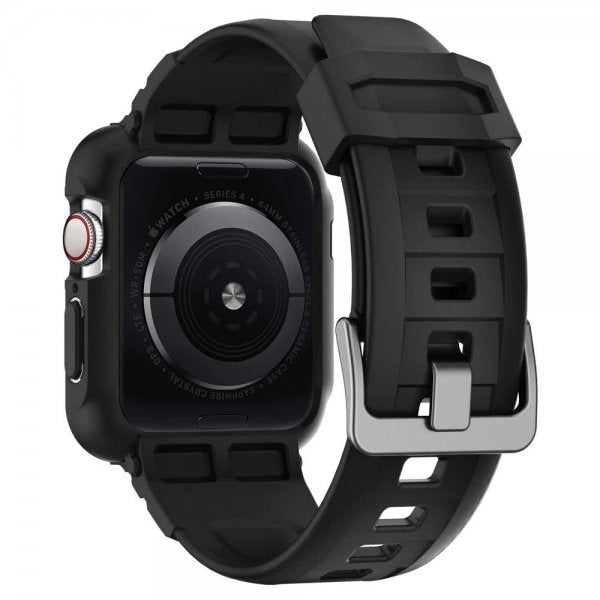 Spigen Apple Watch 44/45mm Skal med armband Rugged Armor Pro Charcoal Grey