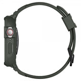 Spigen Apple Watch 44/45mm Skal med armband Rugged Armor Pro Military Green