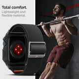 Spigen Apple Watch 45mm Armband och Skal Lite Fit Pro Matte Black