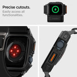 Spigen Apple Watch 45mm Armband och Skal Lite Fit Pro Matte Black