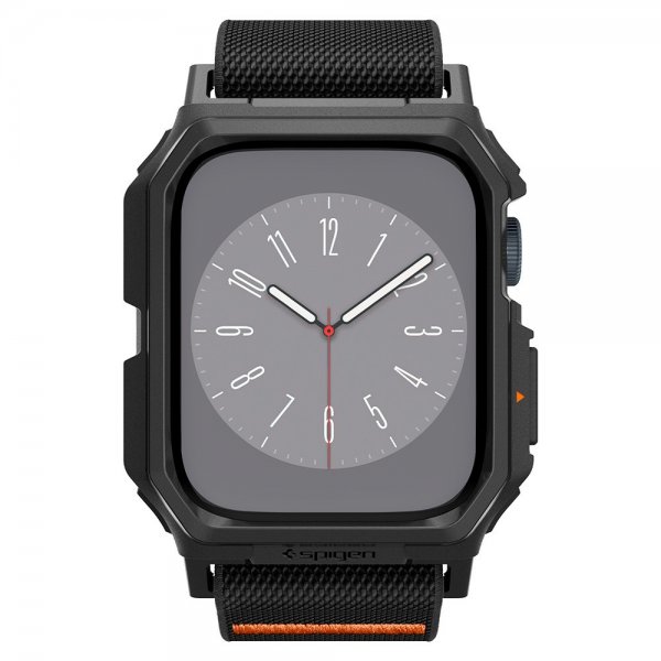 Spigen Apple Watch 45mm Armband och Skal Lite Fit Pro Matte Black