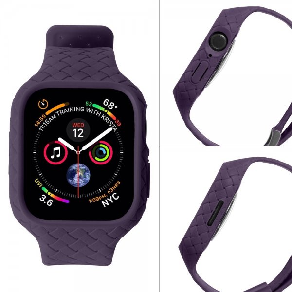 Apple Watch 45mm Armband Vävtextur Lila
