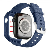 Apple Watch 45mm Armband Vävtextur Mörkblå