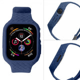 Apple Watch 45mm Armband Vävtextur Mörkblå