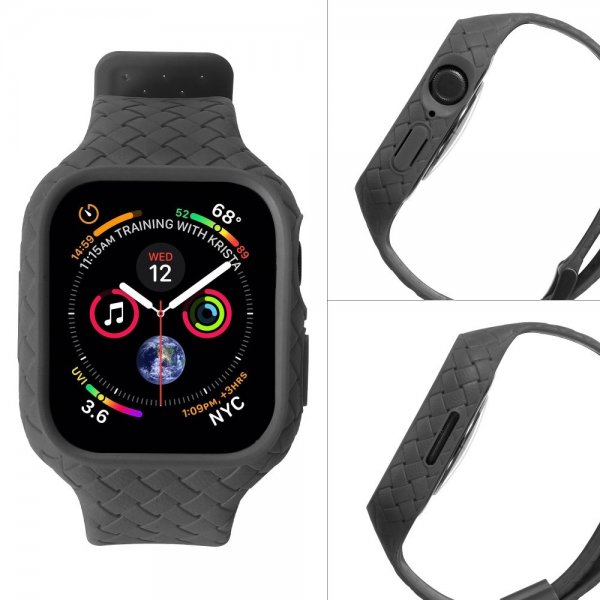 Apple Watch 45mm Armband Vävtextur Svart