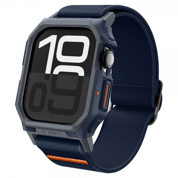 Spigen Apple Watch 46mm (Series 10/11) Armband och Skal Lite Fit Pro Navy Blue