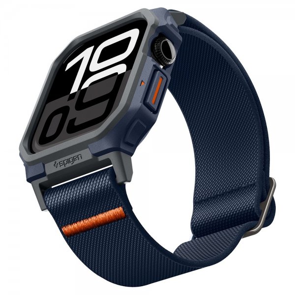 Spigen Apple Watch 46mm (Series 10/11) Armband och Skal Lite Fit Pro Navy Blue