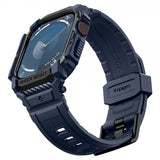 Spigen Apple Watch 46mm (Series 10/11) Armband och Skal Rugged Armor Pro Navy Blue