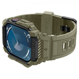 Spigen Apple Watch 46mm (Series 10/11) Armband och Skal Rugged Armor Pro Vintage Khaki