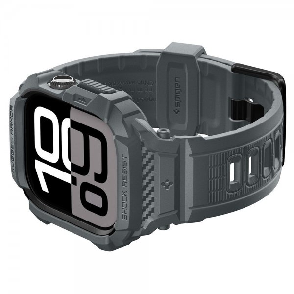 Spigen Apple Watch 46mm (Series 10/11) Armband Rugged Armor Pro 2 Dark Gray