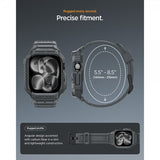 Spigen Apple Watch 46mm (Series 10/11) Armband Rugged Armor Pro 2 Dark Gray