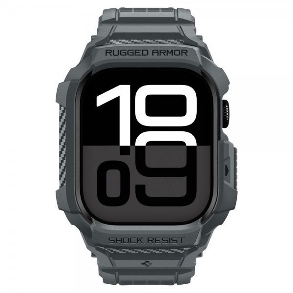 Spigen Apple Watch 46mm (Series 10/11) Armband Rugged Armor Pro 2 Dark Gray