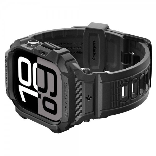 Spigen Apple Watch 46mm (Series 10/11) Armband Rugged Armor Pro 2 Matte Black