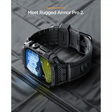 Spigen Apple Watch 46mm (Series 10/11) Armband Rugged Armor Pro 2 Matte Black