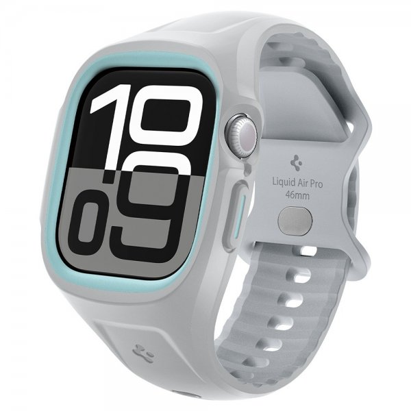 Spigen Apple Watch 46mm (Series 10/11) Skal med Armband Liquid Air Pro Grå