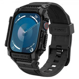 Spigen Apple Watch 46mm (Series 10/11) Armband och Skal Rugged Armor Pro Matte Black