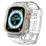 Spigen Apple Watch Ultra 49mm Armband och Skal Rugged Armor Pro Crystal Clear