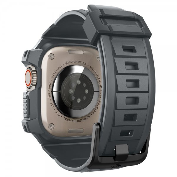 Spigen Apple Watch Ultra 49mm Armband och Skal Rugged Armor Pro Dark Gray