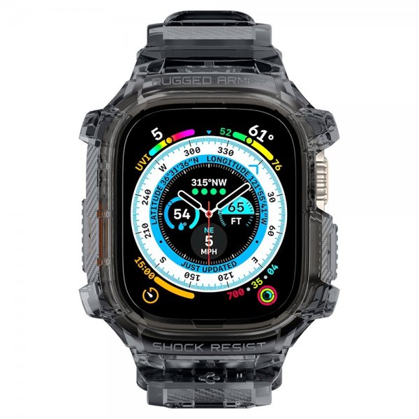 Spigen Apple Watch Ultra 49mm Armband och Skal Rugged Armor Pro Space Crystal