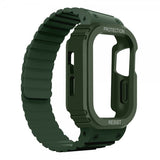 Apple Watch Ultra 49mm Armband med Skal Silikon Magnetstänging Grön