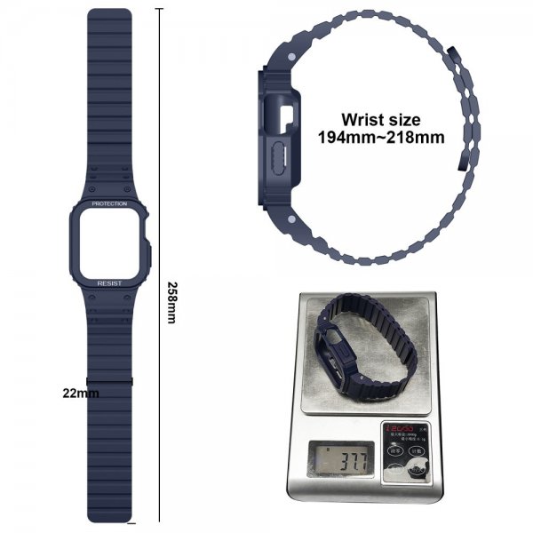 Apple Watch Ultra 49mm Armband med Skal Silikon Magnetstänging Grön
