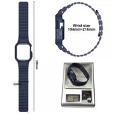 Apple Watch Ultra 49mm Armband med Skal Silikon Magnetstänging Vit