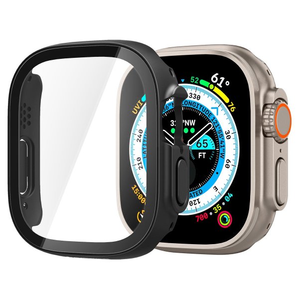 Spigen Apple Watch Ultra Skal med Skärmskydd Thin Fit 360 Svart