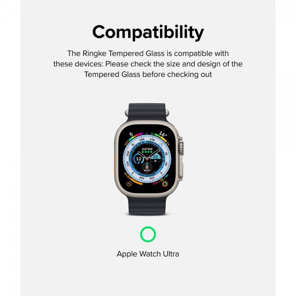 Ringke Apple Watch Ultra Skärmskydd Screen Protector Glass 4-pack