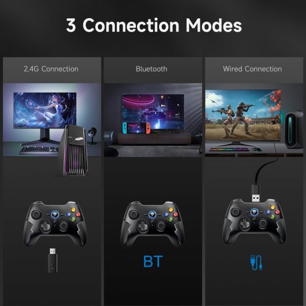 EasySMX Arion 9013 Pro Trådlös Spelkontroll PC/Switch/Phone Svart