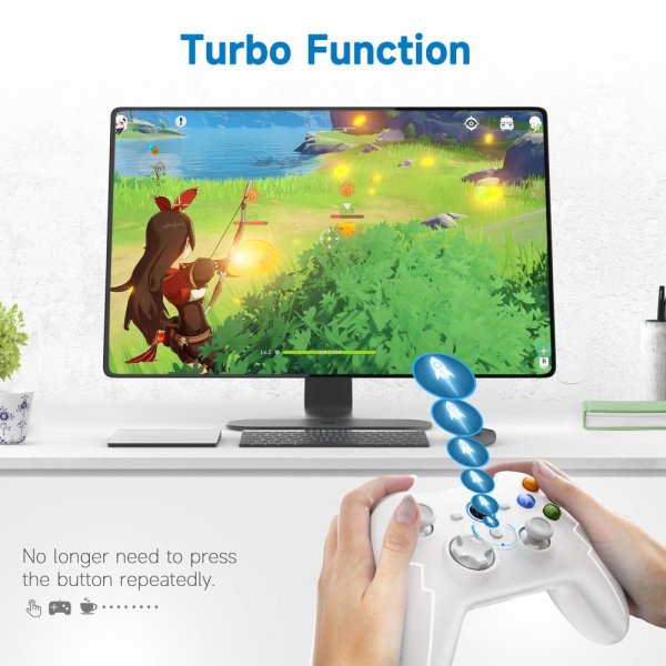 EasySMX Arion 9013 Pro Trådlös Spelkontroll PC/Switch/Phone Vit