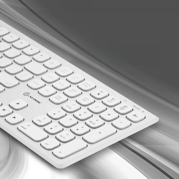 ALOGIC Trådlöst Tangentbord Echelon Bluetooth USB-C Uppladdningsbart Vit