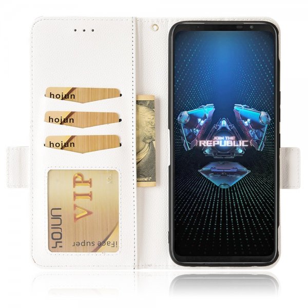 Asus ROG Phone 5 Fodral Litchi Vit